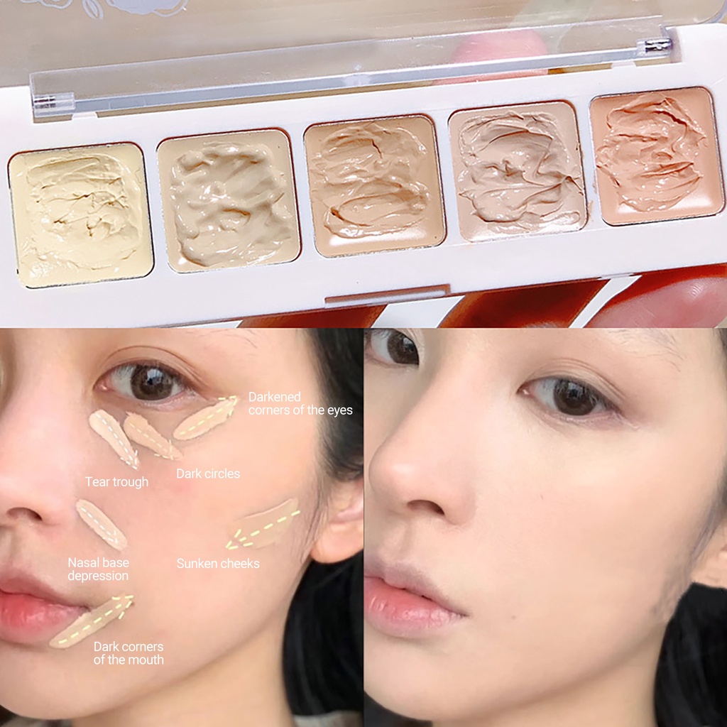 1 Hộp Phấn Che Khuyết Điểm 1.6g Lâu Trôi Che Phủ Quầng Thâm / Mụn / Quầng Thâm Hiệu Quả