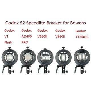 Gá đèn flash Godox S2 V1, AD400pro, AD200 pro
