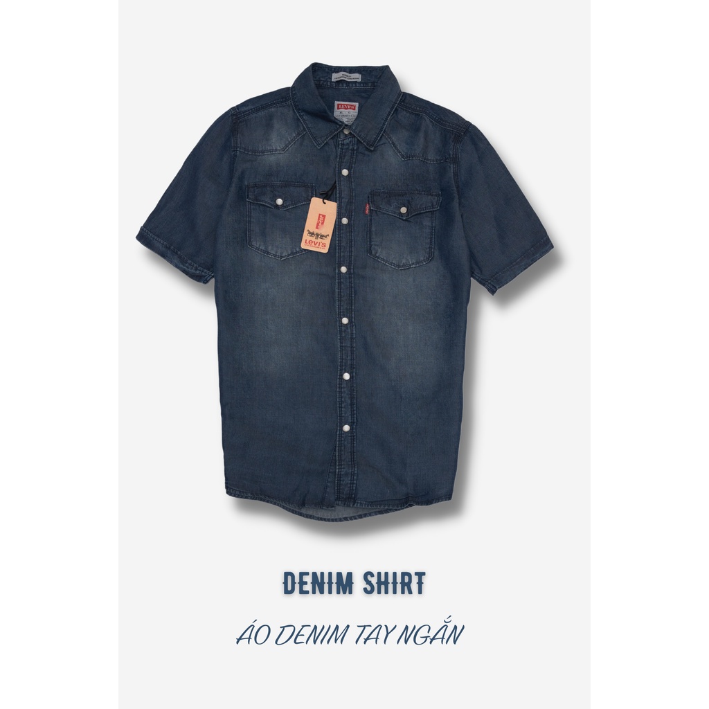 ÁO SƠ MI DENIM TAY NGẮN LEVIS, áo sơ mi nam, áo denim, áo jean nam đẹp, DINO MEN STORE