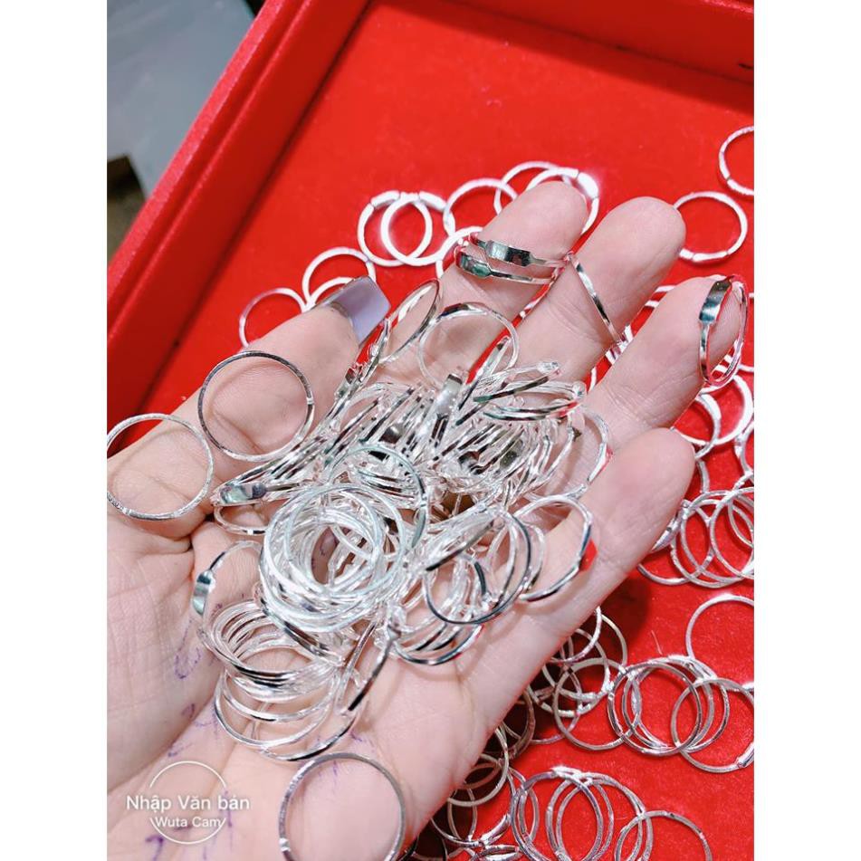 Kana Nhẫn đôi bạc, nhẫn cặp bạc đơn giản khắc tên theo yêu cầu