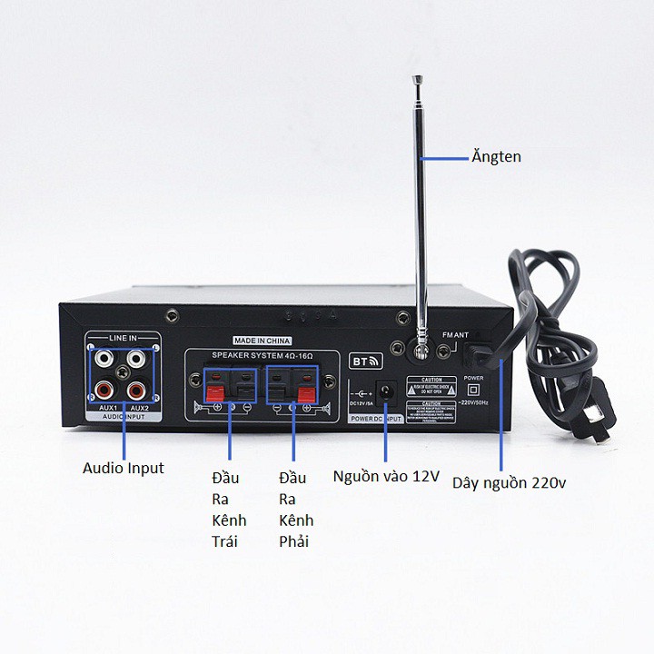 Ampli Mini Karaoke Bluetooth Cao Cấp BT-309A