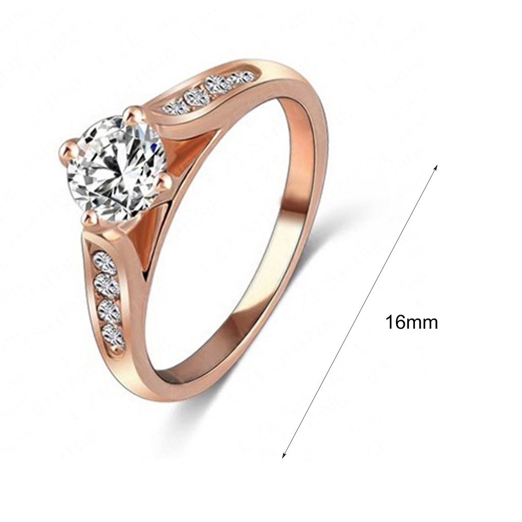 Nhẫn hợp kim đính kim cương kiểu dáng thanh lịch cho nữ