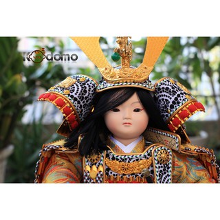 Búp bê Samurai , búp bê Nhật Bản .  6D VÀNG ĐỎ