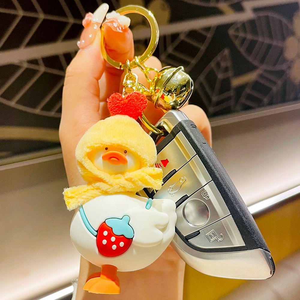 Móc Khóa Hình Vịt Nhồi Bông Dễ Thương