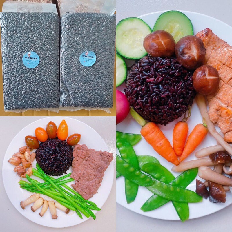 Gạo lứt đen siêu dẻo cho người ăn kiêng, tiểu đường (1kg)