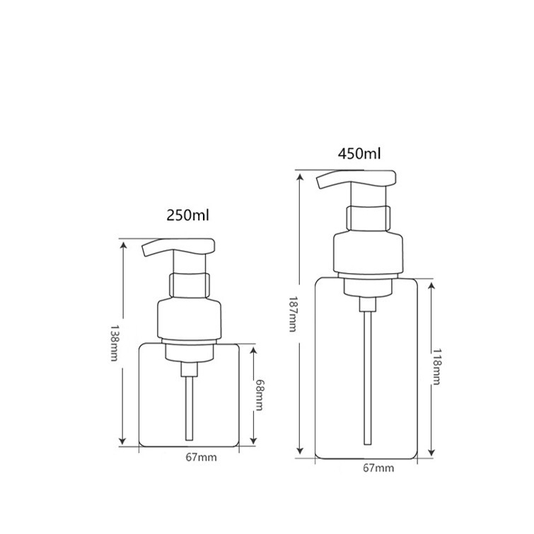 Bình nhựa rỗng đựng xà phòng 250/450ml
