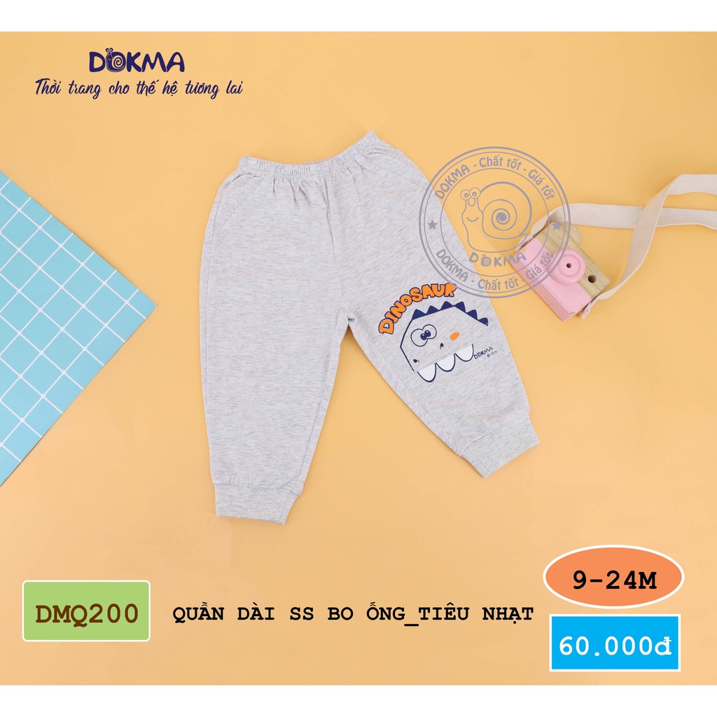 Dokma- Quần dài bo gấu mỏng (9-24m) DMQ200