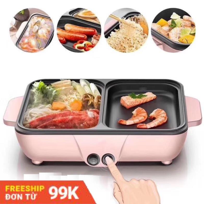 NỒI LẨU NƯỚNG 2 ngăn 2IN1 ( KHO QA Home )