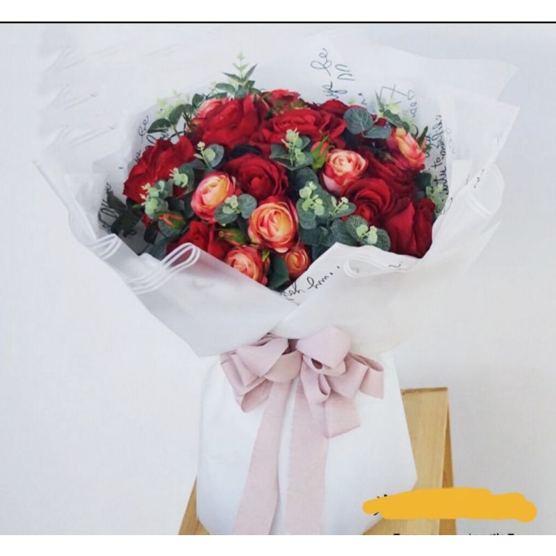 Giấy bó hoa viền loang
