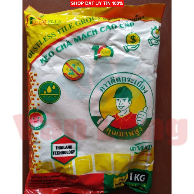 Keo chà mạch cao cấp TH Thái Lan  xi măng trắng. Gói 1 kg