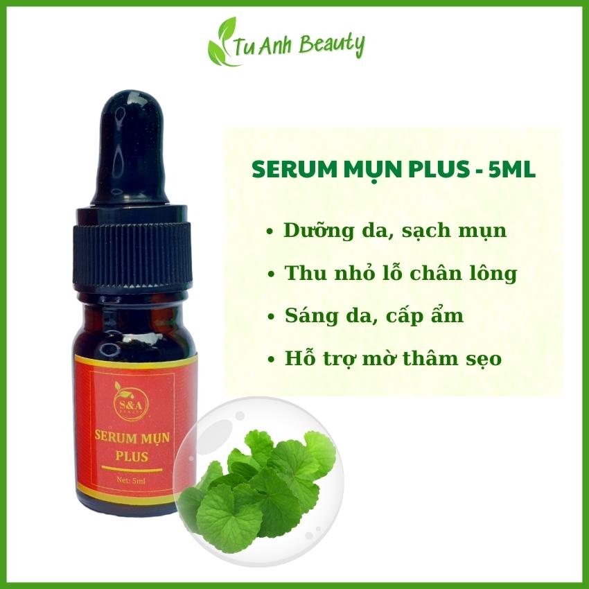 Serum mụn Plus 5ml, sạch mụn dưỡng da làm căng bóng mịn da mờ thâm sẹo hiệu quả với mọi loại da mụn