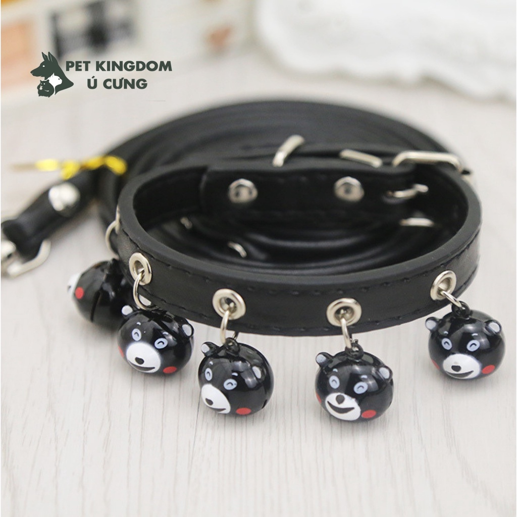 Vòng Cổ Chó Mèo 5 Chuông Kèm Dây Dắt