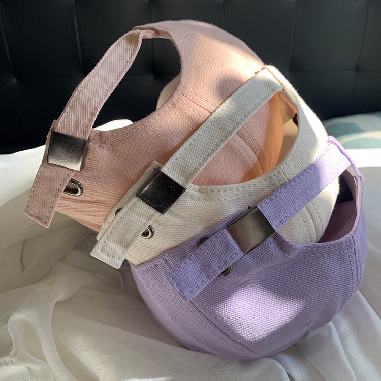 Mũ Lưỡi Trai Màu Trơn Thêu Chữ Phong Cách Đường Phố