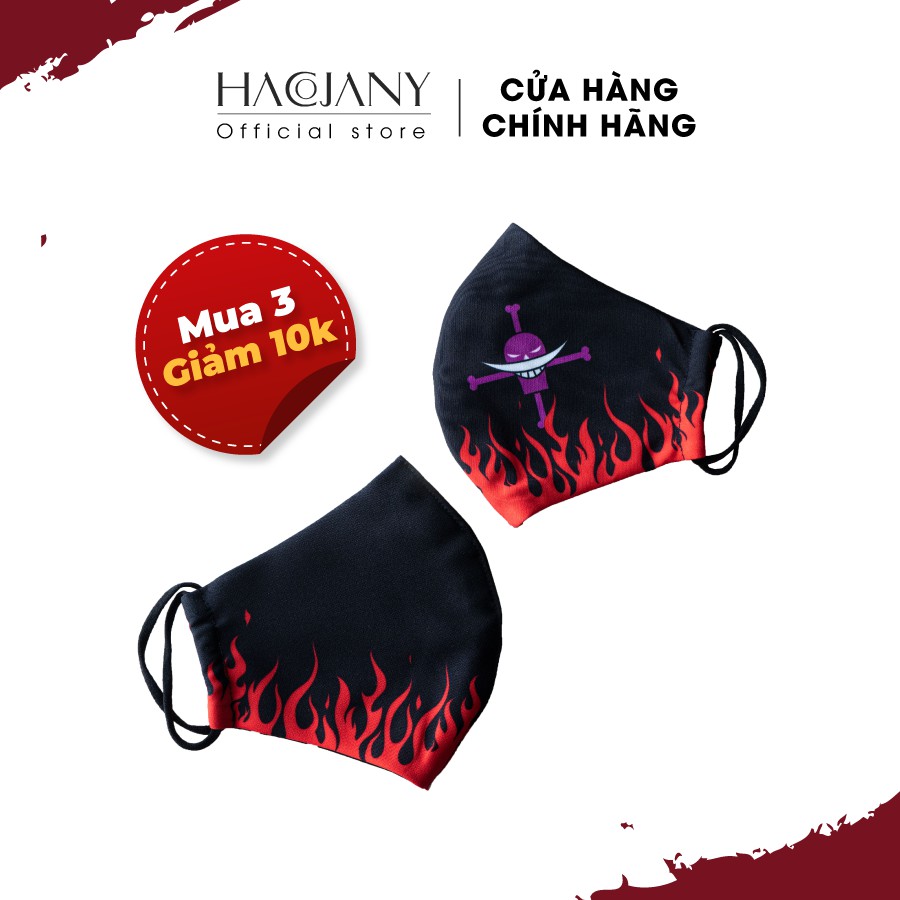 Khẩu trang vải in hình Onepice ❤ Hacojany ❤ Khẩu trang vải 2 lớp ❤ Freesize nam nữ | BigBuy360 - bigbuy360.vn