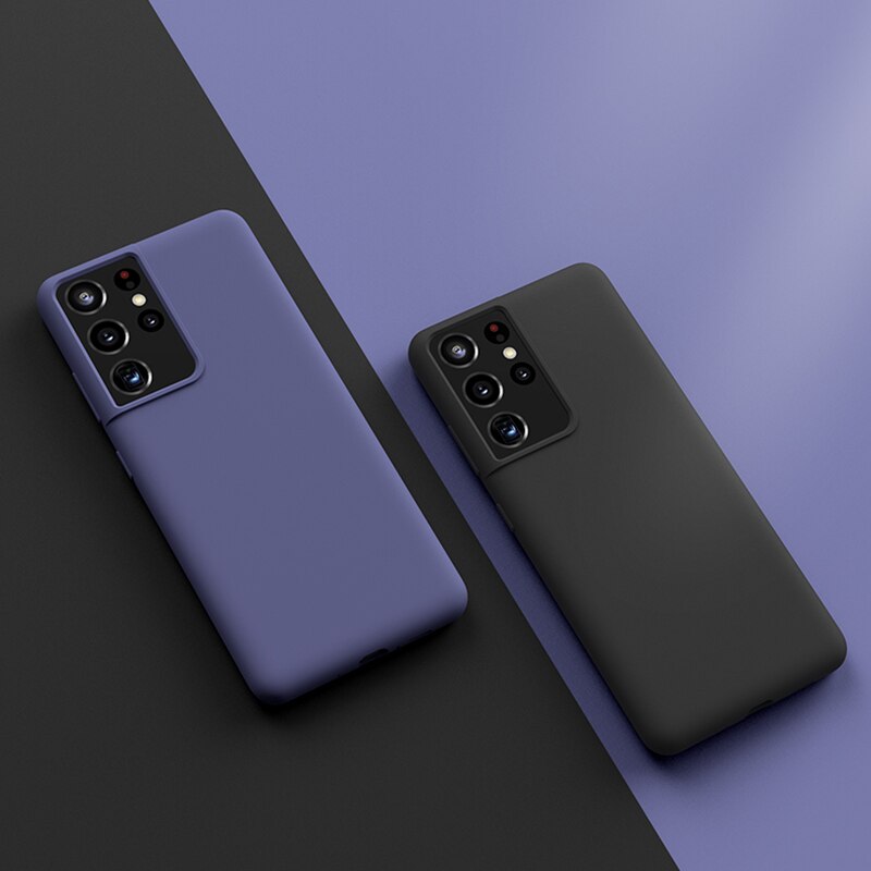 Ốp điện thoại silicone màu trơn thời trangv Cho Samsung ss Galaxy S22 S21 Ultra S20 Fe Plus 5G 4G 2023