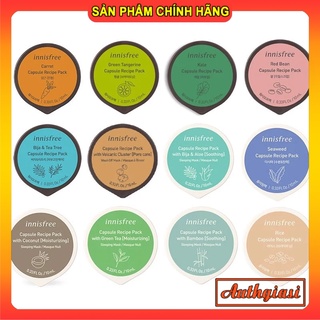 Mặt nạ hũ mini Innisfree Capsule Recipe Pack Mask rửa và ngủ dùng hiệu quả 10ml