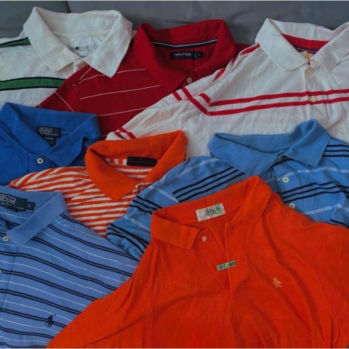 Áo Polo Nam Nữ 2hand , Áo Thun Có Cổ Nam Secondhand Trung Niên Form Rộng Unisex Cao Cấp Đẹp Cổ Bẻ Cotton Big Size 