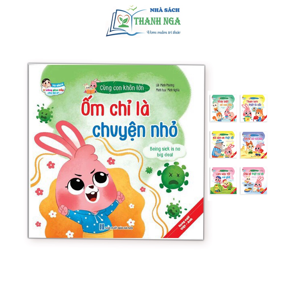 Sách - Truyện tranh giao tiếp cùng con lớn khôn- song ngữ 10 quyển cho bé