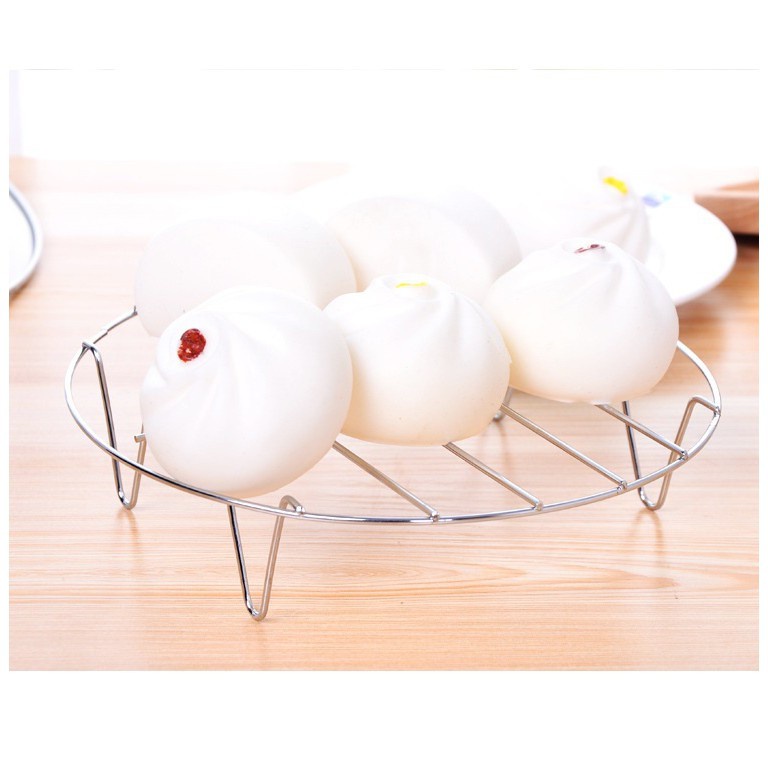 Khay / Xửng / Vỉ HẤP INOX KIỂU 2 Đa Năng 4 Chân Hấp Bánh, Bánh Bao, Đồ Ăn - Dụng Cụ Nhà Bếp vrg1331