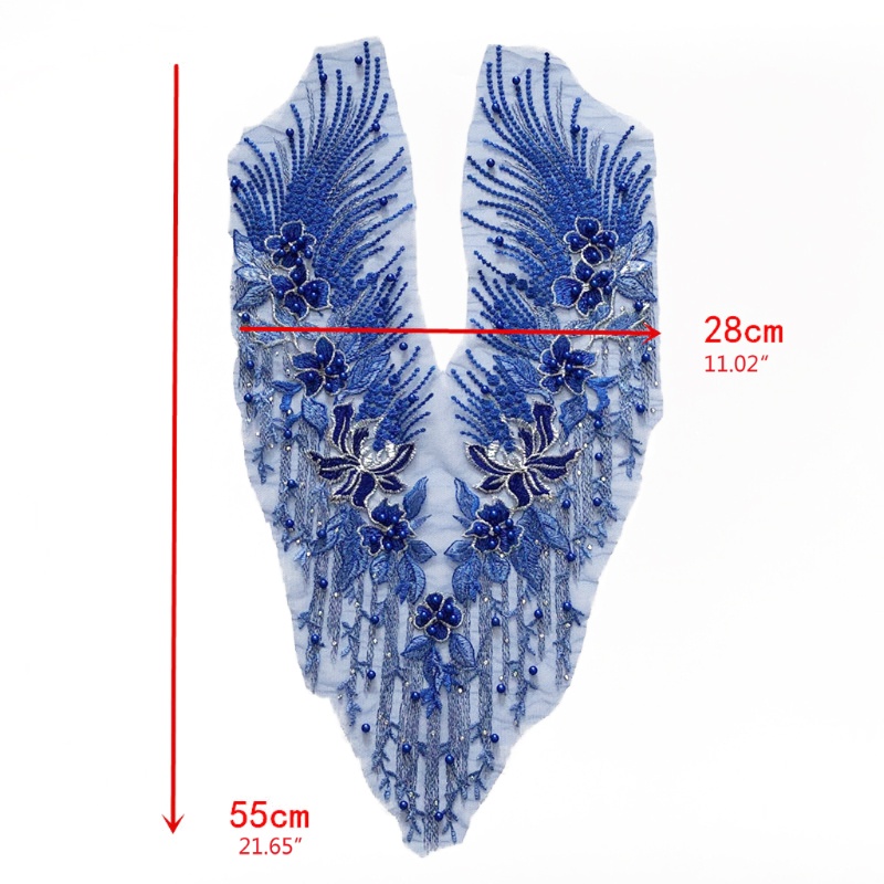 Miếng Vải Ren Thêu Họa Tiết Dùng Trang Trí Quần Áo DIY