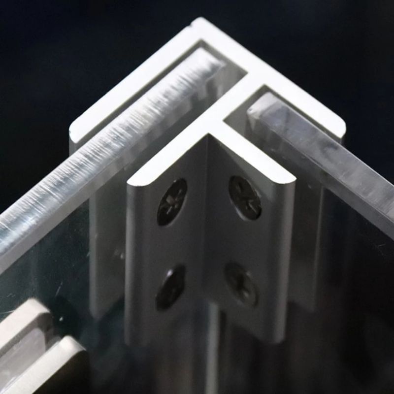 Bass Nhôm Bắt Kính - Kính 90⁰ Không Khoan Lỗ.