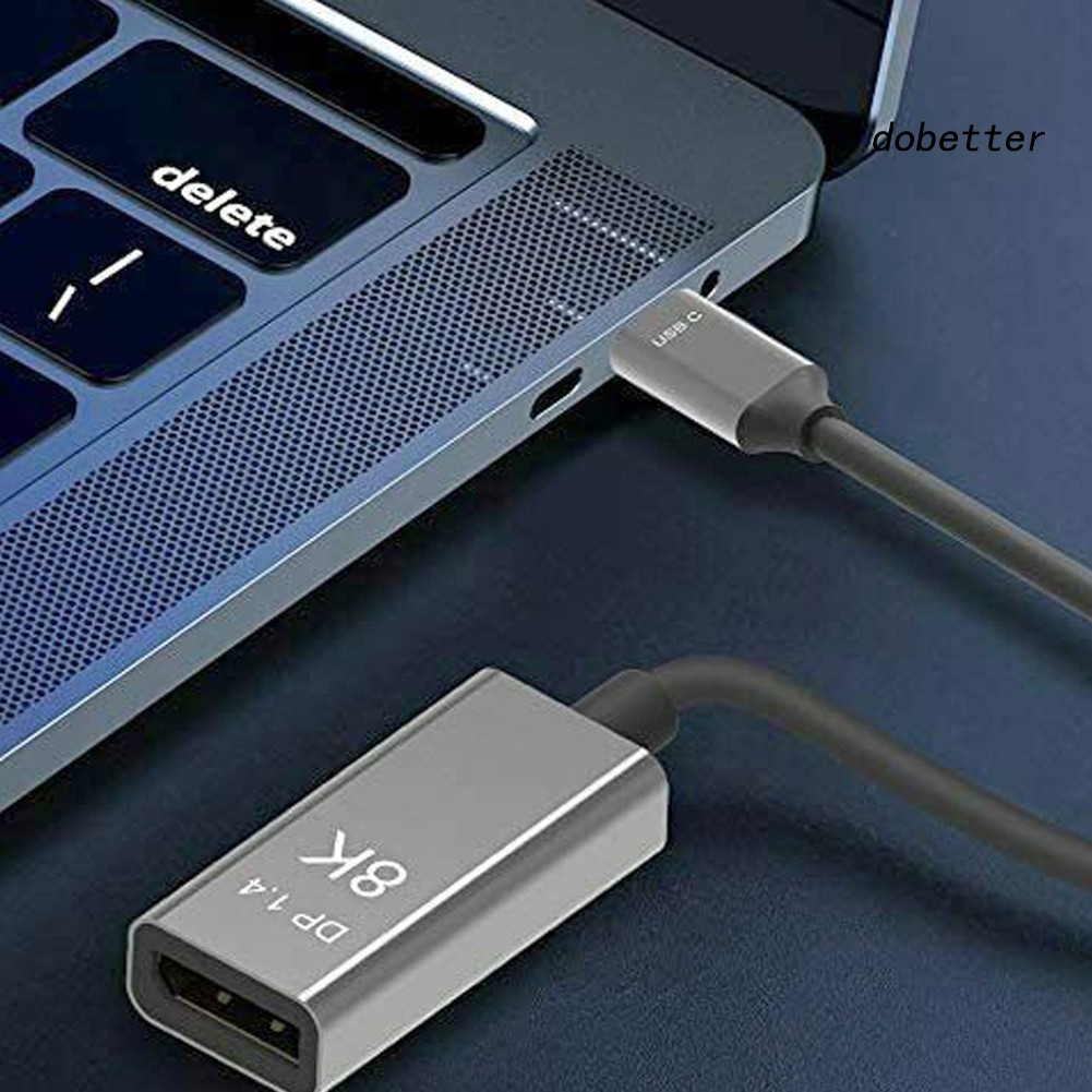 Cáp chuyển đổi USB Type C sang Displayport 8K 144Hz cho máy tính xách tay/ máy chiếu TV PC | WebRaoVat - webraovat.net.vn