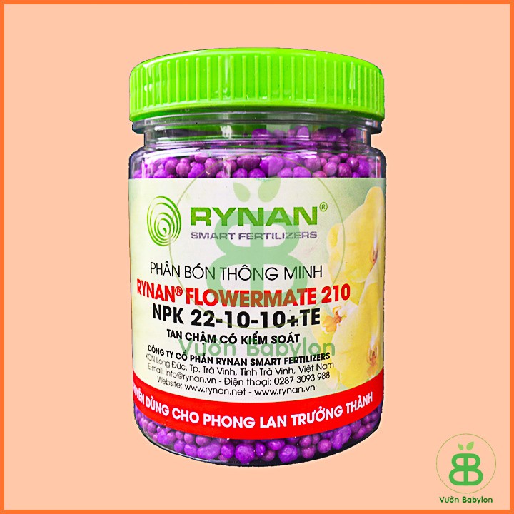 Bộ 3 Phân Tan Chậm Thông Minh Rynan 200 210 220 Chăm Sóc Hoa Lan Lọ 150G