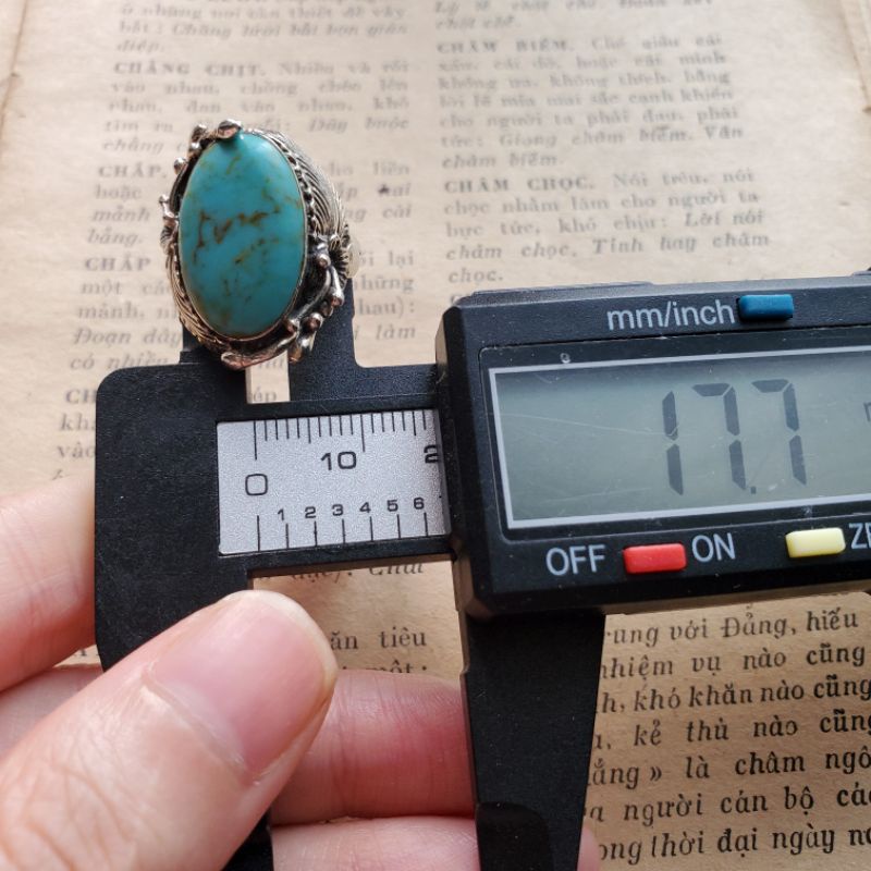 nhẫn bạc 925 đá turquoise