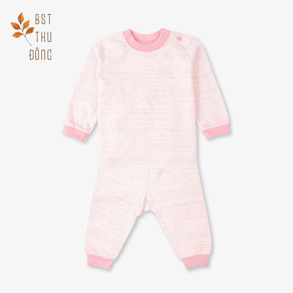Bộ Nút Vai Thu Đông MIOMIO, Họa Tiết: Thỏ, Sọc, Mèo Mây Cho Bé Trai Bé Gái , Vải Interlock Cotton
