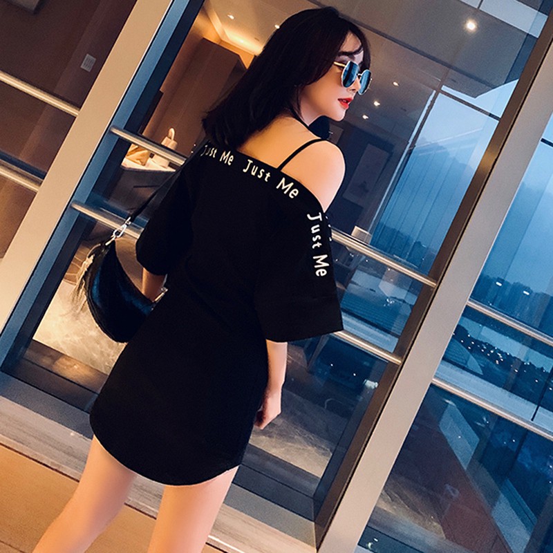 Đầm tay ngắn thiết kế trễ vai gợi cảm cho nữ