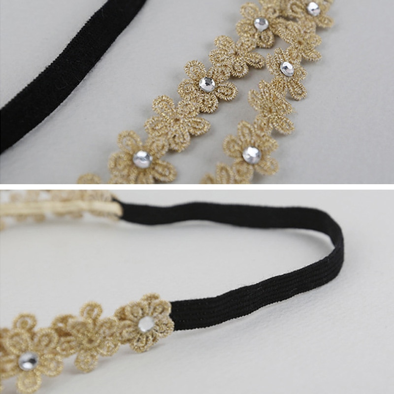 Băng Đô Đính Hoa Xinh Xắn Cho Bé Gái