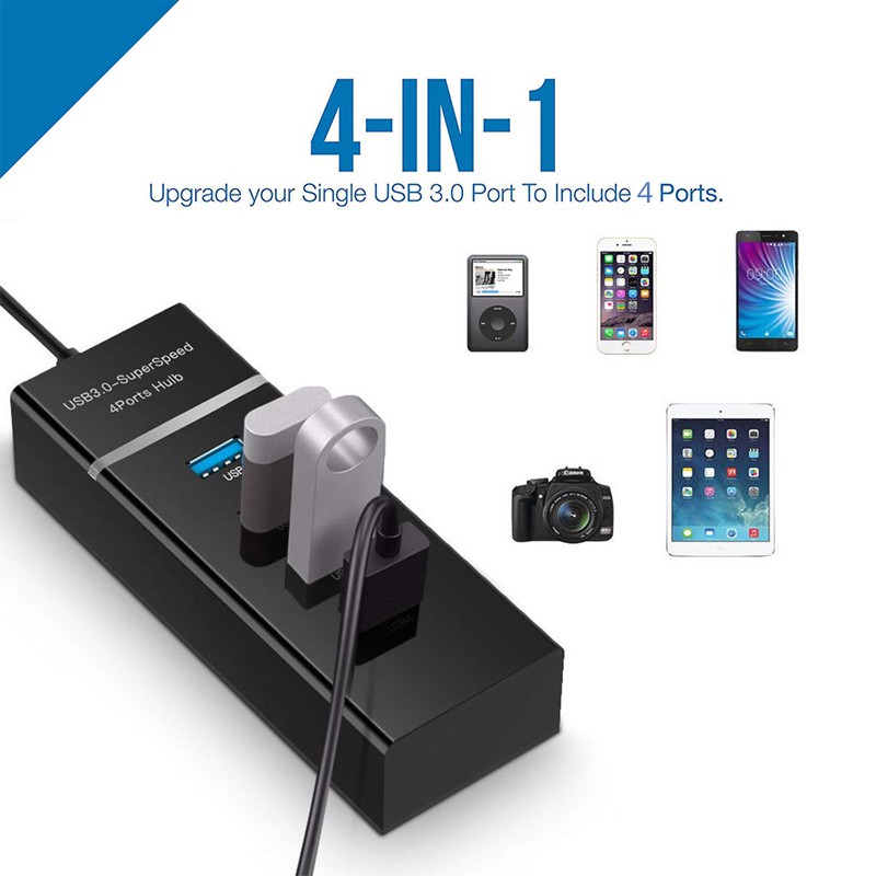 Bộ Chia Kebidumei 4 Cổng Usb 3.0 Tốc Độ Cao