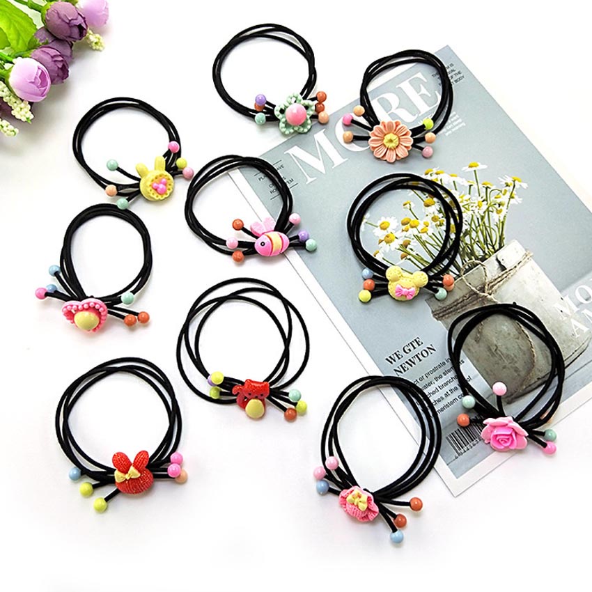 Dây buộc tóc cho bé gái - Set 10 dây cột tóc dễ thương, bền đẹp - NASI Store