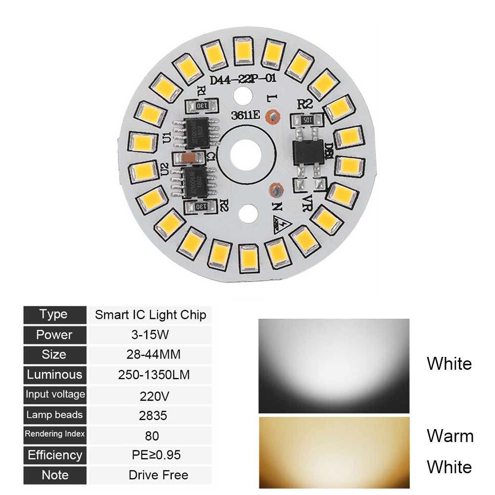 Vi mạch đèn LED SMD 2835 3-15w 220v thông minh cho bóng đèn