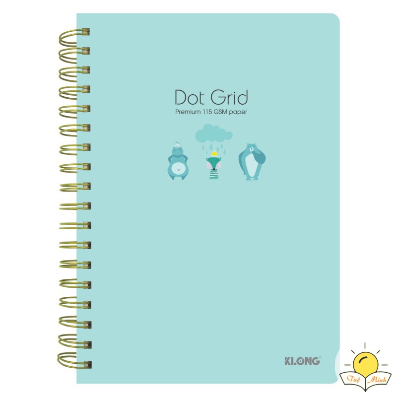 Sổ Klong B5 200 trang giấy chấm dotgrid MS 960 sổ bullet journal gáy lò xo kép Klong