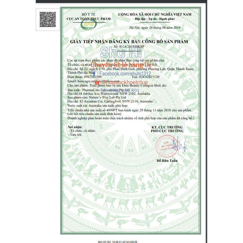 Beauty Collagen Shot Nature's way- Collagen dạng nước hộp 10 chai 50ml/ chai của Úc (hộp 500ml) | BigBuy360 - bigbuy360.vn