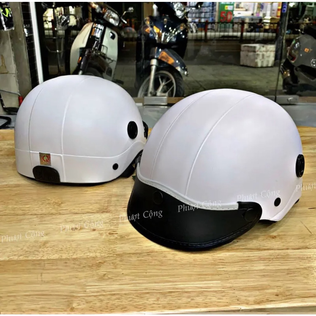 Mũ Bảo Hiểm 1/2 Nhiều Màu Trơn Siêu Hot