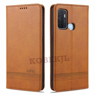 Ốp điện thoại folio OPPO A53 2020 A 53 OPPOA53 Da PU sang trọng Flip Wallet Khe cắm thẻ Silicon mềm Vỏ điện thoại TPU