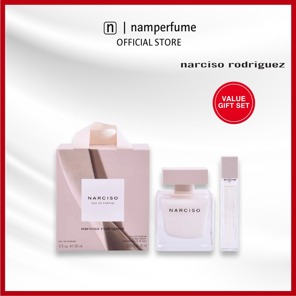 Gift set nước hoa nữ Narciso Rodriguez Eau De Parfum 2pcs EDP 90ml + EDP 10ml