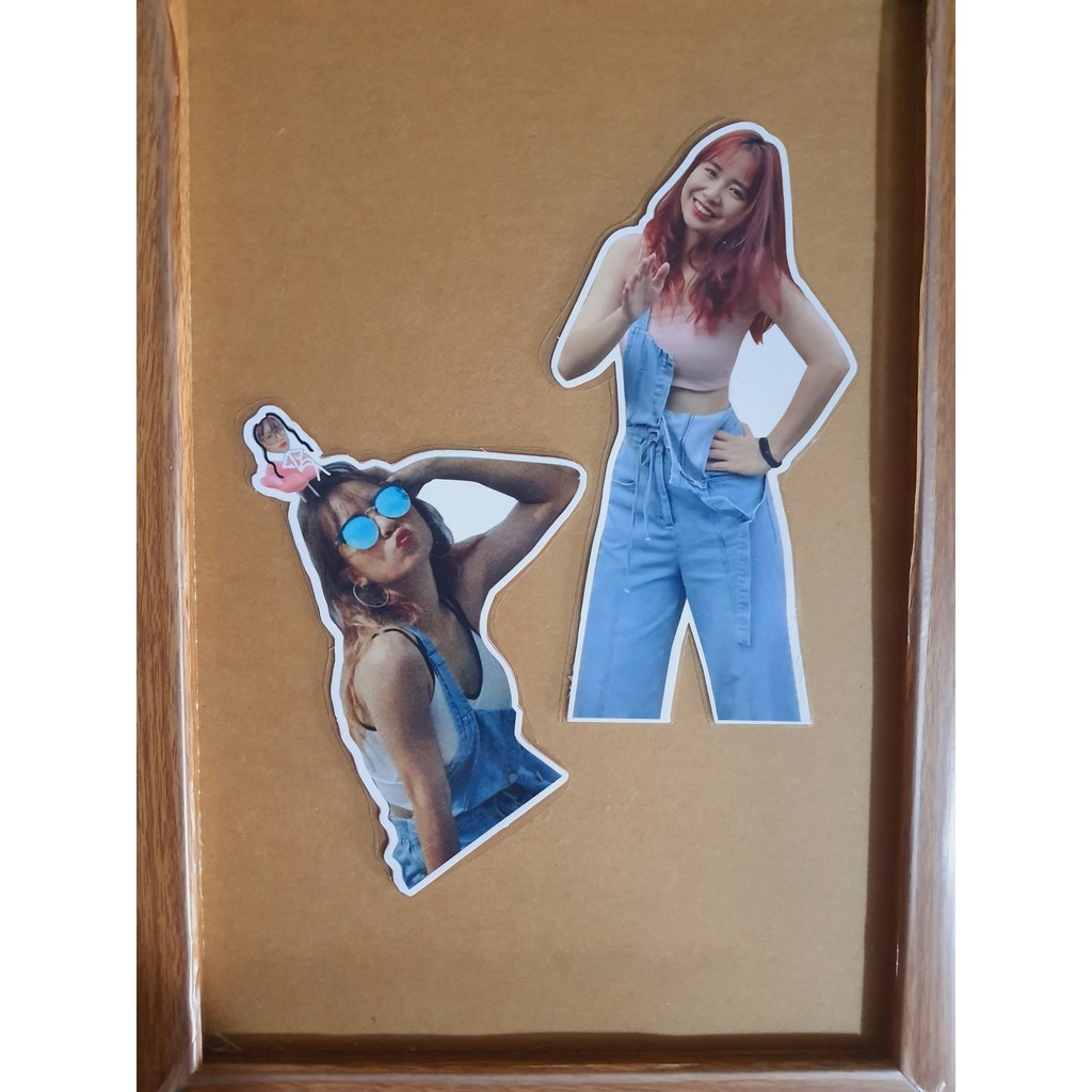 Die-cut, cắt bế ảnh in theo yêu cầu, có cán bóng bền màu, decan dán được ,trang trí khung 3D, sổ scrapbook