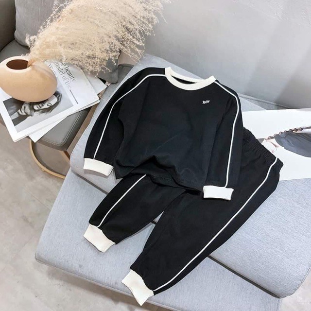 [Mã FAMAYFA2 giảm 10K đơn 50K] Bộ trơn da cá né viền bé trai