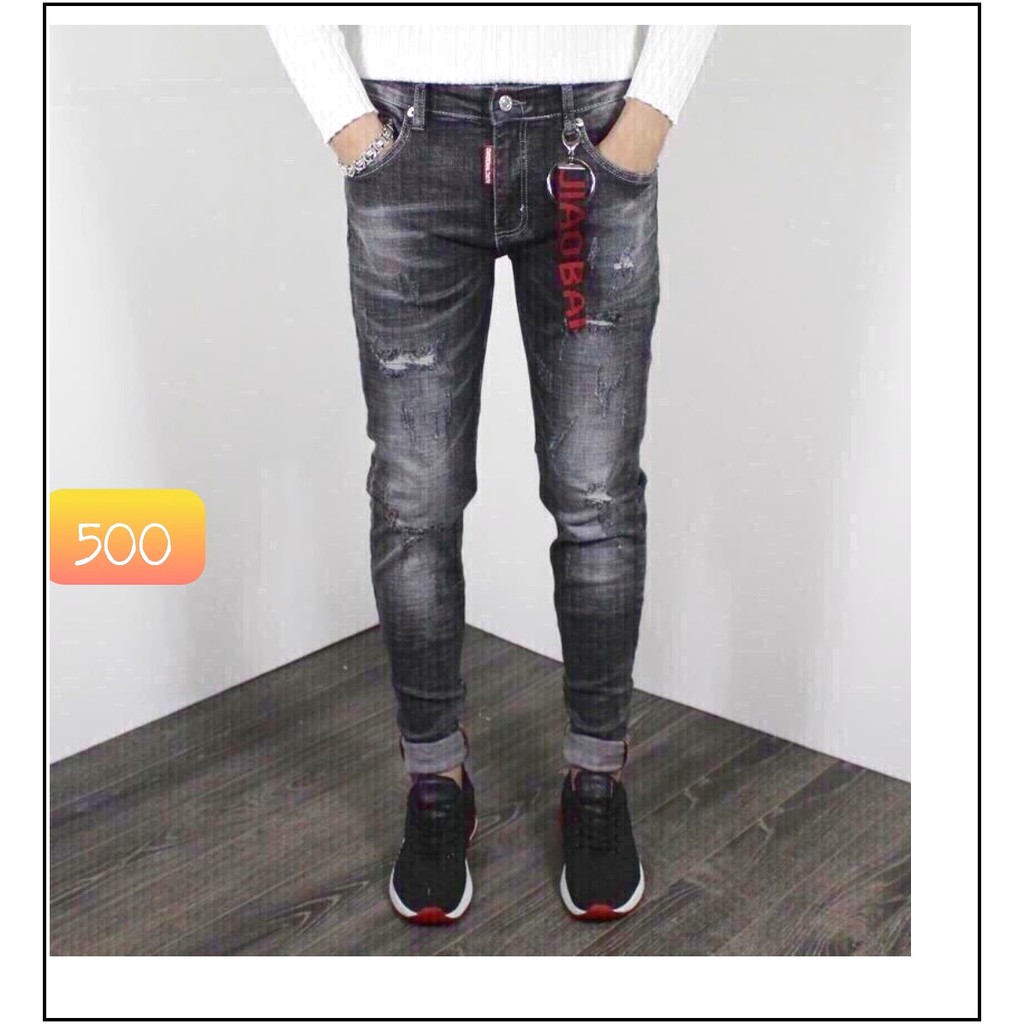 quần jean nam RÁCH KIỂU chất jean giãn tốt 500 /0MD