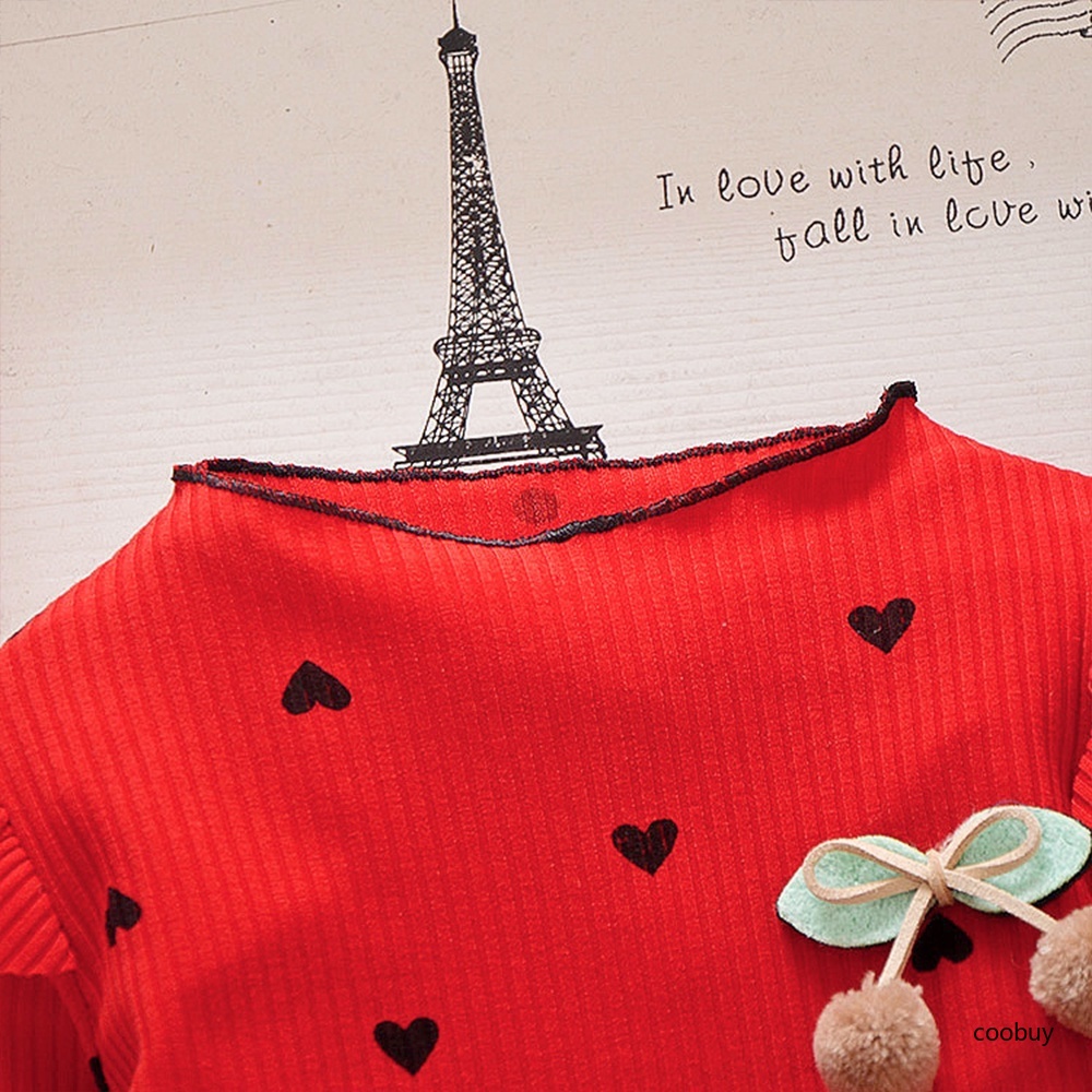 Đầm đỏ tay dài cho bé gái phong cách công chúa thời trang thu đông 3-8 Y