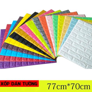 Xốp dán tường giả gạch 3D nhiều màu loại dày 5mm