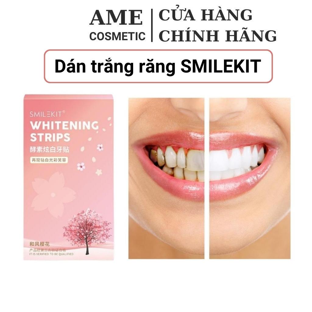 Miếng dán trắng răng SMILEKIT làm trắng răng hiệu quả tiện lợi miếng trắng răng nội địa Trung AME SHOP