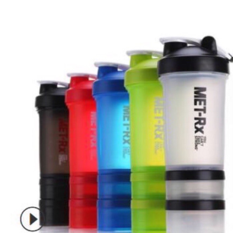 Bình lắc thể thao bình nước Shake bottle ON Gold Standard 3 ngăn riêng biệt, có con lắc lò so