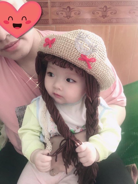 Nón tóc giả cho bé