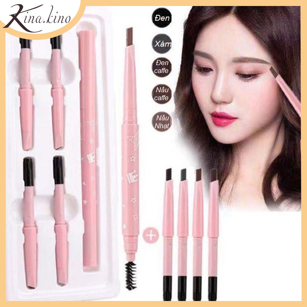 Chì kẻ mày HARZELN, với 5 màu tùy chọn thời trang 0.15g - Kinakino [ Full hộp của hãng ] | BigBuy360 - bigbuy360.vn