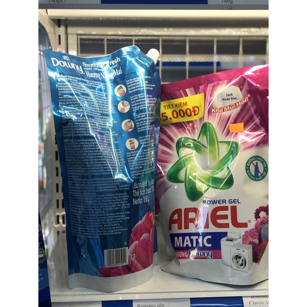 Combo Nước giặt Ariel Matic hương Downy 2.15kg + Nước xả Downy nắng mai 1.6L