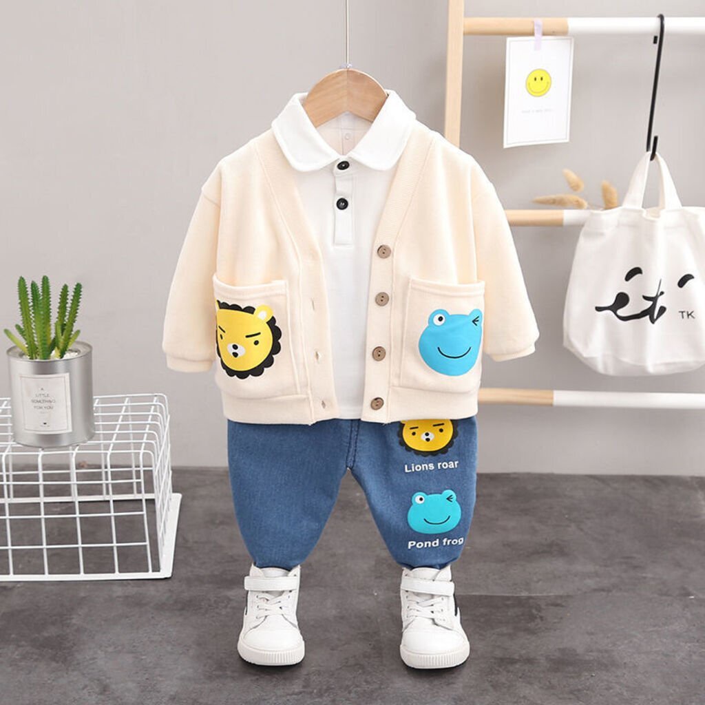 Áo khoác trẻ em BINBON kids, Áo len cardigan cho bé chuẩn hàng xuất khẩu cho bé từ 6-21kg